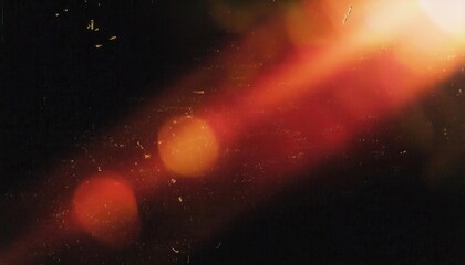 Poster - abstract glowing light streaks on dark background, warm golden and red hues, digital texture for design projects