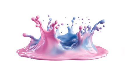 Leinwandbilder - Vibrant splash of colorful liquid paint bursting with dynamic motion and energy creating an visually striking design  The fluid shapes and textures evoke a sense of creativity experimentation