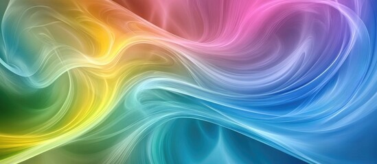 Fototapete - Colorful abstract waves background with smooth gradients and flowing shapes for creative designs and artistic projects
