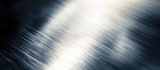 Fototapete - Abstract polished steel texture with subtle light reflections and dynamic linear patterns creating a modern and sleek visual effect.