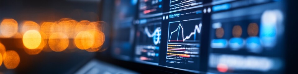 Leinwandbilder - Immersive Cybersecurity Dashboard Futuristic Digital Display with Real-Time Threat Metrics and Protective Analytics - Enhancing FinTech Operations and Strategic Risk Management