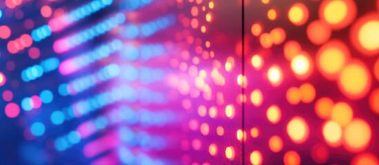 Fototapete - Multicolored abstract background with LED light flashes creating vibrant bokeh effects and illuminated textures for dynamic visuals