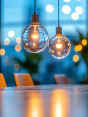 Aufkleber - Industrial Chic Meeting Space Open Glass and Ambient Lighting for Collaborative Business Strategy - Modern Office Design and Professional Workplace Efficiency