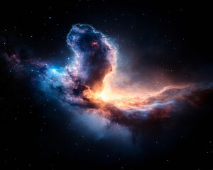 Poster - Cosmic Artistry Digital Nebulae Display for Innovative Space-Themed Decor - Enhancing Interior Design with Celestial Inspiration and Modern Aesthetic