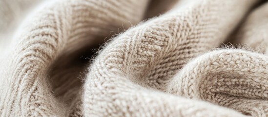 Poster - Wool fabric texture close-up showcasing softness and warmth ideal for background use in design and textile projects