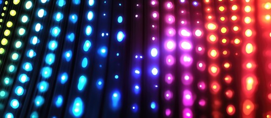 Fototapete - Multicolored LED light streaks creating a vibrant abstract background with bright flashes for artistic or technological themes
