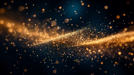 Wall Mural - a detailed shot of fine particles gently floating in the air, forming intricate patterns against a d