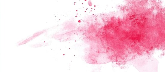 Poster - Soft Pink Watercolor Brushstroke Isolated on White Background Ideal for Text and Creative Designs
