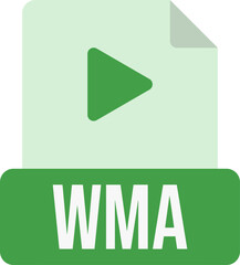 Fototapete - WMA File Format Icon Color Fill