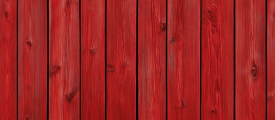 Poster - Red wooden texture background with vertical planks ideal for design, decoration, and artistic projects showcasing natural patterns.