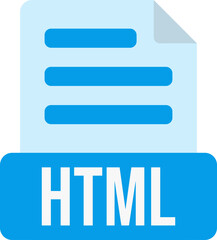 Fototapete - HTML File Format Icon Color Fill
