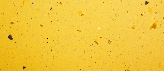 Poster - Bright yellow textured background with coarse grain and recycled paper elements perfect for design and artistic applications.