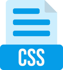Fototapete - CSS File Format Icon Color Fill
