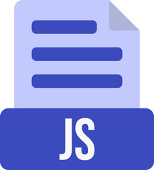 Fototapete - JS File Format Icon Color Fill