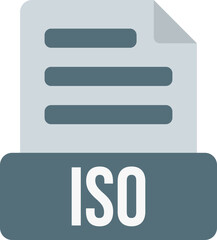 Fototapete - ISO File Format Icon Color Fill