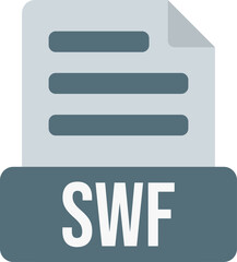 Fototapete - SWF File Format Icon Color Fill