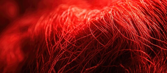 Poster - Vibrant red fiber texture background suitable for creative design and artistic applications