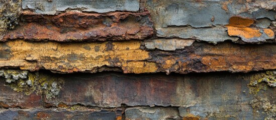 Poster - Fragment of an aged textured brick wall providing a rustic background ideal for various creative and design projects.