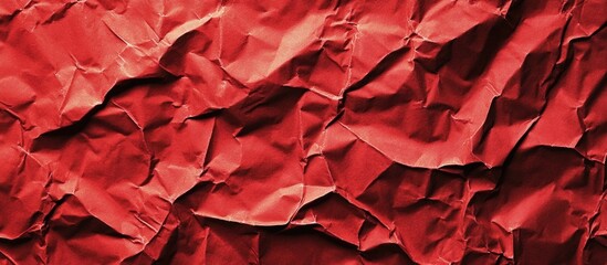 Poster - Textured red crumpled paper background creating a dramatic and vibrant visual ideal for design and creative projects