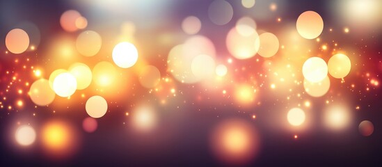 Poster - Colorful bokeh lights creating a dreamy and festive atmosphere with warm red and orange tones suitable for backgrounds and designs
