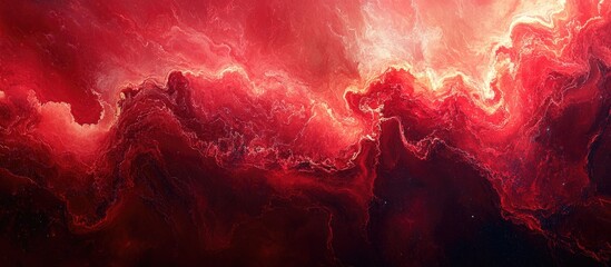 Poster - Red marble texture abstract background featuring intricate patterns and high-resolution detail for modern design applications.