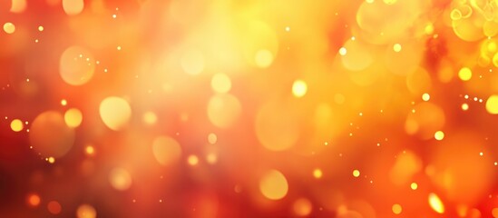 Poster - Warm red and gold bokeh background with soft glowing lights creating a vibrant and festive atmosphere for design projects.
