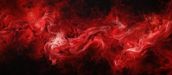 Poster - Vibrant Red and Black Abstract Flames Depicting Intensity and Heat on a Dark Background