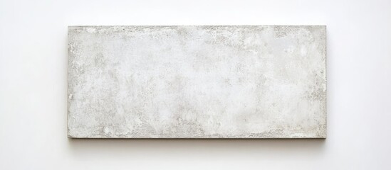 Poster - Faded white rectangular canvas with textured surface isolated on white background ideal for artistic or advertising applications