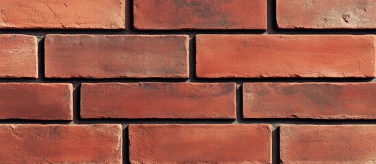 Poster - Red brick wall texture ideal for photography backgrounds, design projects, and architectural visuals offering a rustic aesthetic.