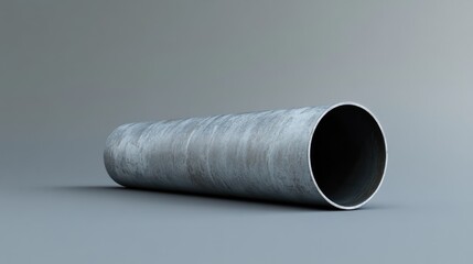 Poster - Minimalist weathered gray tube design perfect for promotional banners advertising backgrounds and modern product presentations.