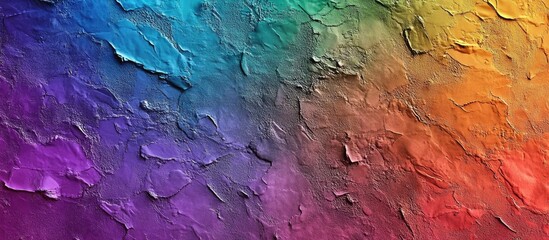 Poster - Vibrant Rainbow Oil Slick Texture Featuring Metallic Hues and Ample Space for Overlaying Text or Graphic Elements