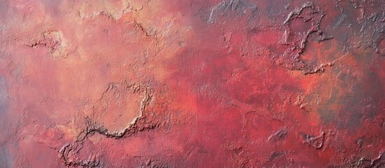 Poster - Textured red concrete abstract backdrop for creative projects and design applications showcasing depth and warmth.
