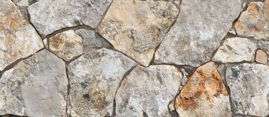 Aufkleber - Natural stone texture with irregular shapes and earthy tones for backgrounds and design elements in architecture and landscaping projects.