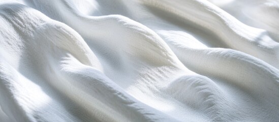 Aufkleber - Elegant white fabric texture with soft ripples and folds creating a serene and sophisticated background for various design purposes.