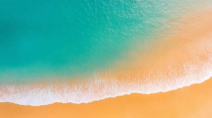 Aufkleber - Aerial Coastal Aesthetic in Oceanic Gradient Sustainable Shorescape for Environmental Conservation and Eco-Friendly Tourism Marketing