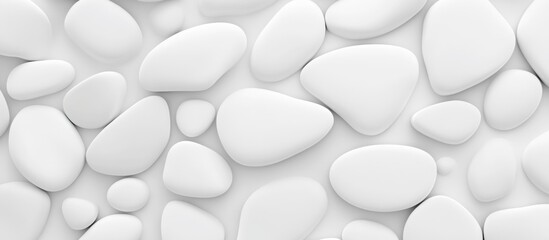 Aufkleber - White Smooth Pebbles on a Soft Background for Use in Design and Decoration Projects