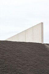 Aufkleber - Minimalist Texture Study Gravel and Concrete Geometric Contrast for Architectural Visuals and Urban Planning Aesthetic - Sustainable Design Insight