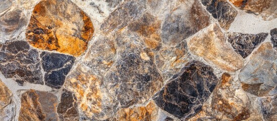 Aufkleber - Natural rocky surface texture featuring a variety of colors and patterns showcasing geological formations and mineral deposits.