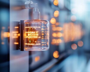 Poster - AI-Driven Lab Aesthetic Sleek Glass Automated Analysis System with Illuminated Displays in Modern Research Facility - Precision Scientific Equipment for Innovative Data Solutions