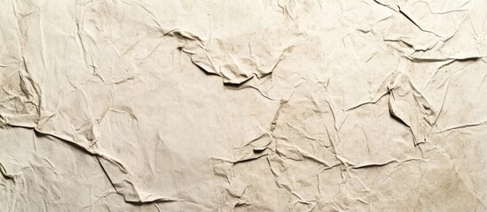 Aufkleber - Beige crumpled craft paper texture with blank space for creative projects or scrapbook backgrounds