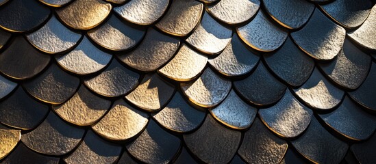 Aufkleber - Roof tile background showcasing sun protection and architectural detail in construction with unique texture and patterns.