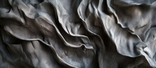 Aufkleber - Gray wrinkled fabric texture creating an abstract background showcasing depth and elegance in muted tones for design and artistic applications