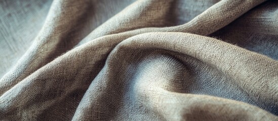 Aufkleber - Elegant gray beige linen canvas texture for stylish and eco-friendly textile design showcasing woven burlap fabric for fashion applications.