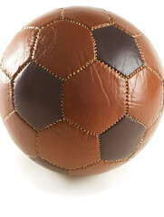 Poster - Brown Leather Soccer Ball