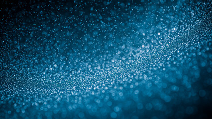 Poster - This abstract design presents a delightful array of light blue bokeh dots, instilling a charming winter feel. The radiant effects capture attention, fostering a sense of joy and enchantment
