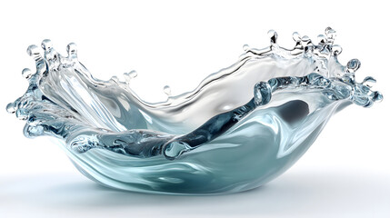 Fototapete - Dramatic and dynamic water splash motion and fluid flow in an abstract art and design background  Energetic powerful and refreshing water effects