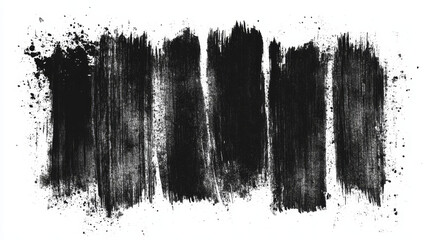 Grunge borders isolated vector lines with black rough scratched edges. Grungy vintage old texture, dirty spatter brush strokes, white retro design elements or grungy frames on black background set