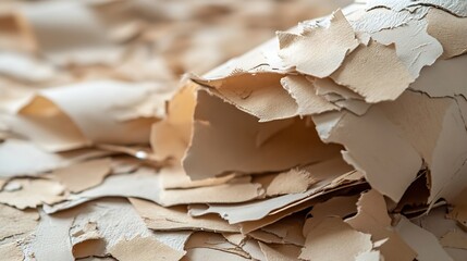 Poster - Closeup of textured leather scraps showcasing natural patterns and colors : Generative AI