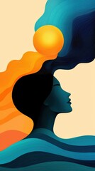 Poster - Artistic representation of inner peace abstract environment graphic design emotional connection