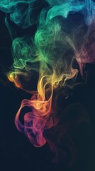Wall Mural - abstract swirling colors resembling a galaxy, vibrant and modern artistic style, isolated with a dar